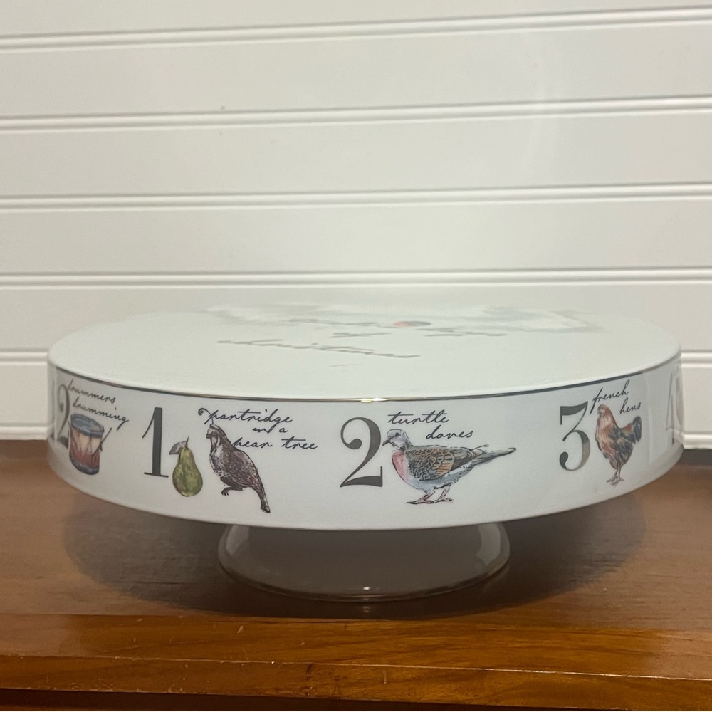 Better Homes and Gardens 12 Days Of Christmas Porcelain Cake Stand Discontinued